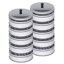 SOGA 2X 5 Tier Stainless Steel Steamers With Lid Work inside of Basket Pot Steamers 25cm