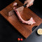 SOGA 48cm Rectangular Wooden Ebony Butcher Block Non-slip Chopping Food Serving Tray Charcuterie Board