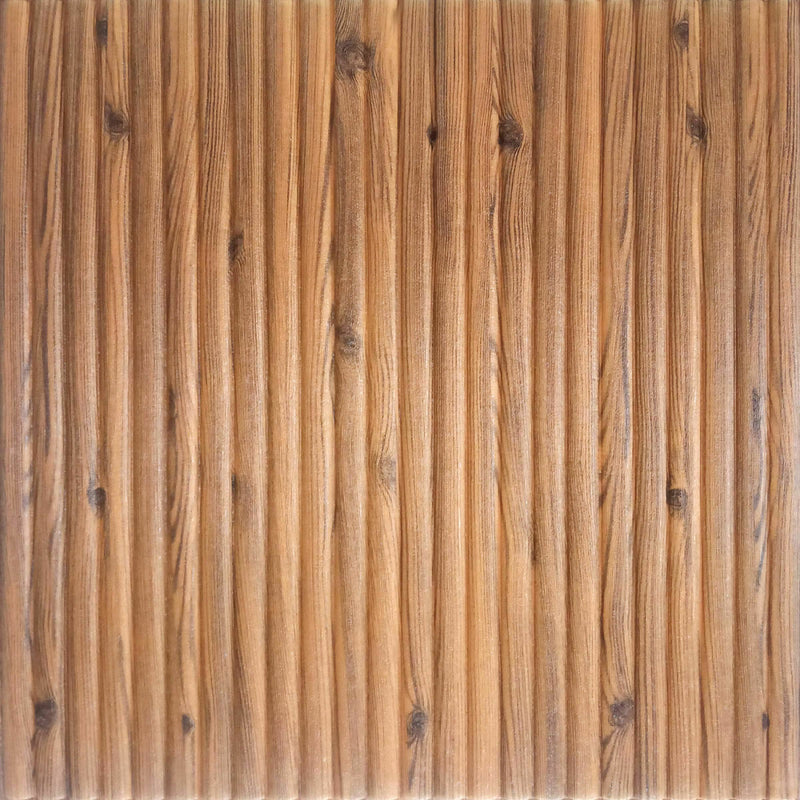 Decorative 3D Foam Wallpaper Panels Bamboo Wood 10PCS