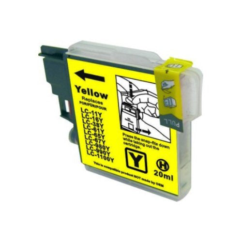 Compatible Premium Ink Cartridges LC61/LC67/LC38Y Yellow  Inkjet Cartridge - for use in Brother Printers