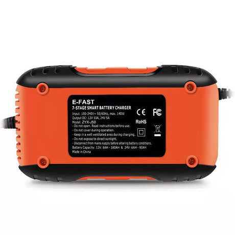 12V-24V Car Battery Charger LCD Automatic Smart Boat Caravan Motorcycle Truck