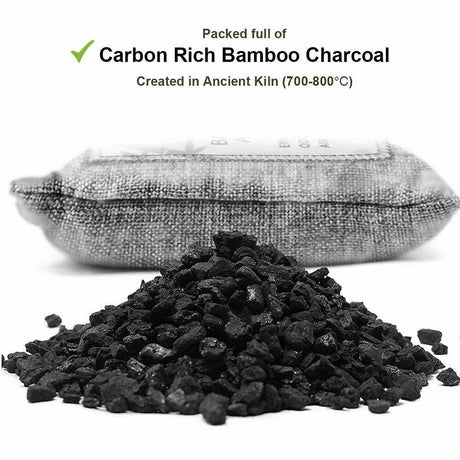 10PCS Air Purifying Bags Activated Bamboo Charcoal Freshener for Car Home Shoes 200g