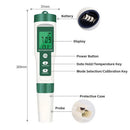 7 In 1 PH Meter TDS/EC/Salt/Temp Water Quality Monitor Tester Pen Pool Aquarium