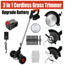 3in1 Cordless Grass Trimmer Grass Lawn Brush Cutter Whipper Snipper with 1 Battery