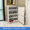 1 Column 4 Row Door Cube DIY Shoe Cabinet Rack Storage Stackable Organiser Stand White