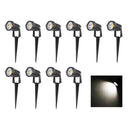 10PCS 12V LED Waterproof Outdoor Garden Spotlights Landscape Light Flood Lights Cool White