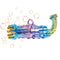 Automatic Gatling Bubble Gun Summer Soap Water Bubble Machine With Light Kid Toy