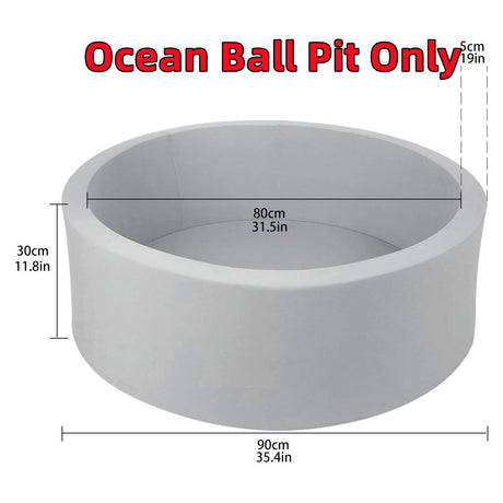 90x30cm Soft Ocean Ball Toy Kids Baby Ocean Ball Play Soft Paddling Foam Pool