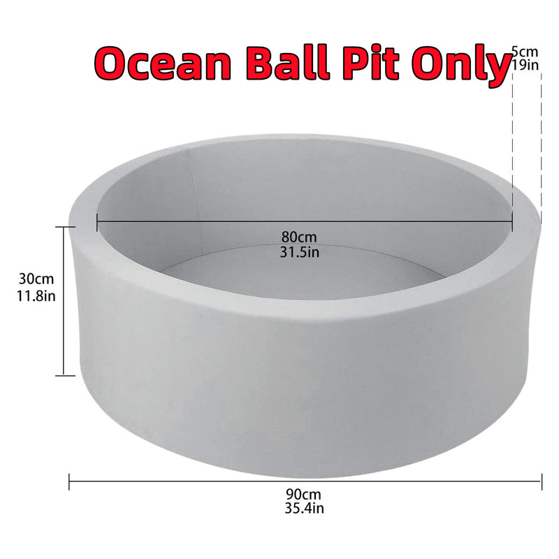 90x30cm Soft Ocean Ball Toy Kids Baby Ocean Ball Play Soft Paddling Foam Pool