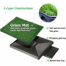 Indoor Dog Pet Potty Training Portable Toilet Large Loo Pad Tray + 2 Grass Mat