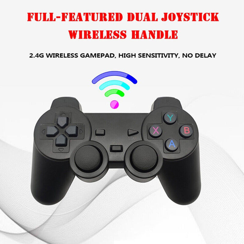 64G 15000+ Retro Classic Video Game Console Stick+2 Wireless Controller HDMI TV