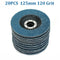 20PCS 5" 125MM Angle Grinder Flap Sanding Disc 120 Grit Grinding Wheel