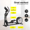 Sardine Sport Elliptical Cross Trainer 8kg Flywheel Magnetic Brake 32 Resistance, Portable Folding Home gym, 150kg Weight Capacity