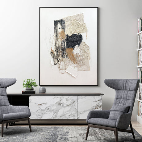 Wall Art Original Abstract Painting on Framed Canvas 800mmx1200mm Untitled Study A