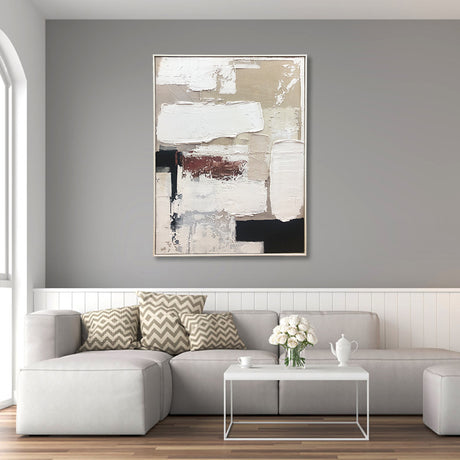 Wall Art Original Abstract Painting on Framed Canvas 900mmx1200mm Acceptance of imperfection A