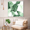 50cmx50cm Tropical Leaves Square Size White Frame Canvas Wall Art