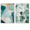 Wall Art 90cmx135cm Green Marble 2 Sets White Frame Canvas