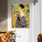 Wall Art 90cmx135cm Lady With A fan By Klimt Gold Frame Canvas