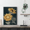Wall Art 90cmx135cm Sunflowers Black Frame Canvas