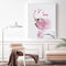 Wall Art 90cmx135cm Pink Galah White Frame Canvas