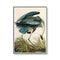 Wall Art 90cmx135cm Great Blue Heron By John James Audubon Black Frame Canvas