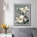 70cmx100cm Floral Lily II Black Frame Canvas Wall Art