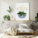 50cmx70cm Elegant Flower 2 Sets White Frame Canvas Wall Art
