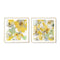 50cmx50cm Yellow Flowers American Style 2 Sets Gold Frame Canvas Wall Art