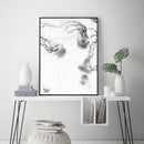 50cmx70cm Jellyfish Black Frame Canvas Wall Art