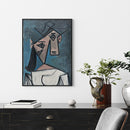 Wall Art 90cmx135cm Head Of A Woman By Pablo Picasso Black Frame Canvas