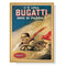 50cmx70cm Bugatti Gold Frame Canvas Wall Art