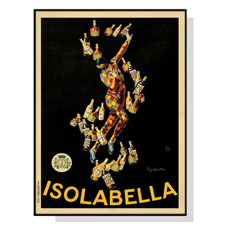 50cmx70cm Isolabella Black Frame Canvas Wall Art