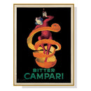 60cmx90cm Bitter Campari Gold Frame Canvas Wall Art