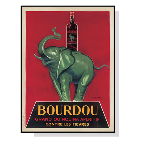 60cmx90cm Bourdou Black Frame Canvas Wall Art