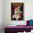 50cmx70cm Cioccolato Venchi Vintage Gold Frame Canvas Wall Art