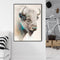 80cmx120cm Great White Buffalo Black Frame Canvas Wall Art
