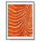 50cmx70cm Abstract Orange Black Frame Canvas Wall Art