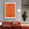 50cmx70cm Abstract Orange Black Frame Canvas Wall Art