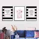 50cmx70cm Fashion Prints 3 Sets Black Frame Canvas Wall Art