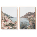 80cmx120cm Italy Positano 2 Sets Wood Frame Canvas Wall Art