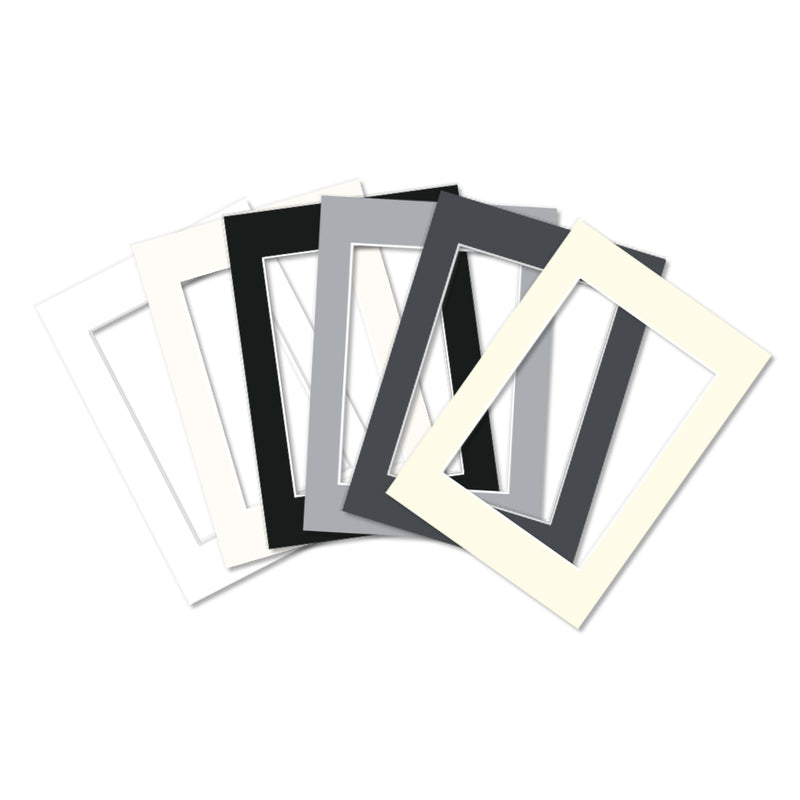 Pre-Cut Matboards, Frame Matboard with Window, Light Grey A1, A2, A3, A4
