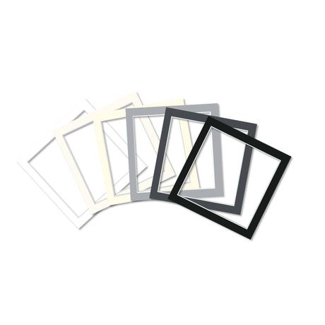 Pre-Cut Square Matboards, Frame Matboard with Window, Deep Grey, 16x16