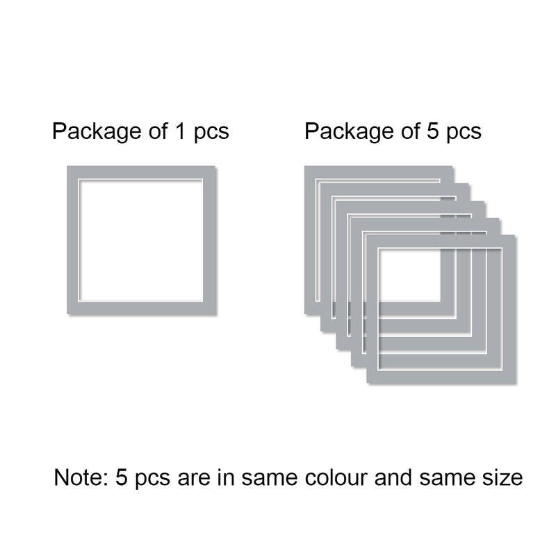 Pre-Cut Square Matboards, Frame Matboard with Window, Black, 16x16", 20x20", 24x24"