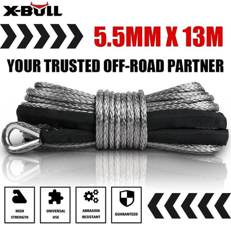 X-BULL Electric Winch 12V 5000LBS Wireless Steel Cable ATV Boat With 13M Synthetic Rope