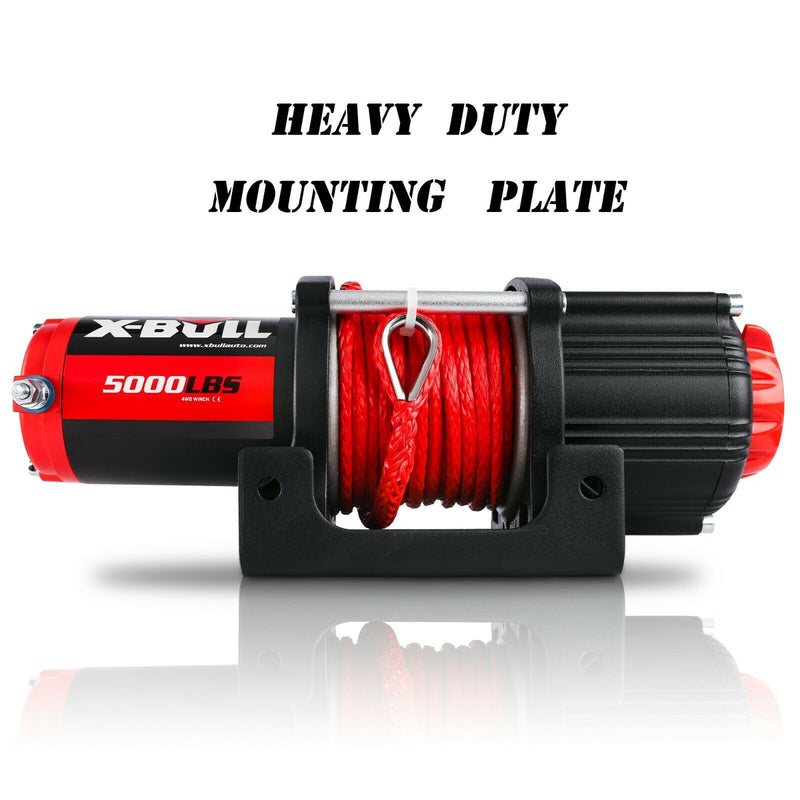 X-BULL Electric Winch 5000LBS 12V 15.2M Synthetic Rope Wireless ATV UTV 4WD Boat