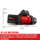 X-BULL 12V Electric Winch 14500LBS synthetic rope with winch mounting plate