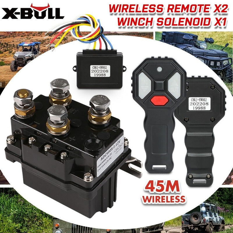 X-BULL Winch Solenoid Relay Wiring Controller 500A 12V and 150ft Wireless Remote