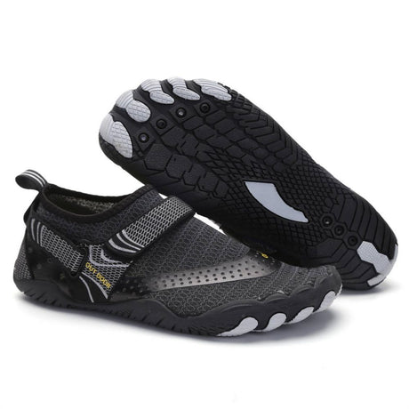 Men Women Water Shoes Barefoot Quick Dry Aqua Sports Shoes - Black Size EU38 = US5