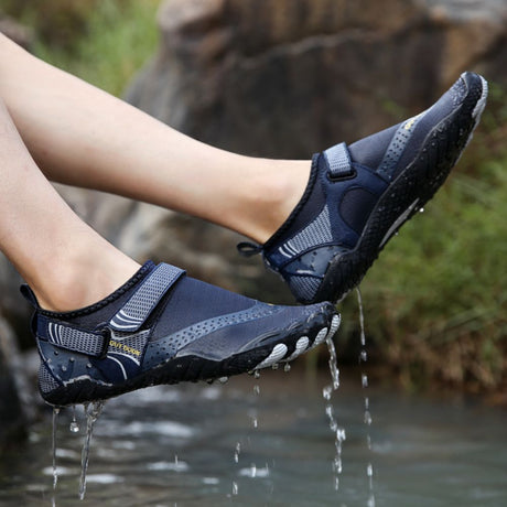 Men Women Water Shoes Barefoot Quick Dry Aqua Sports Shoes - Blue Size EU43 = US8.5