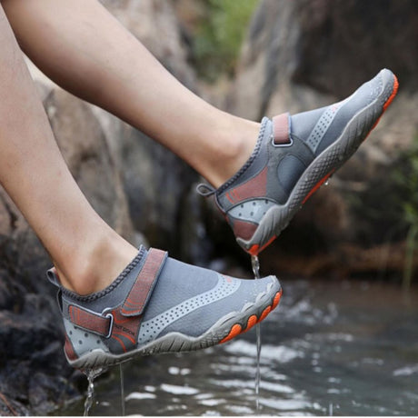 Men Women Water Shoes Barefoot Quick Dry Aqua Sports Shoes - Grey Size EU40 = US7